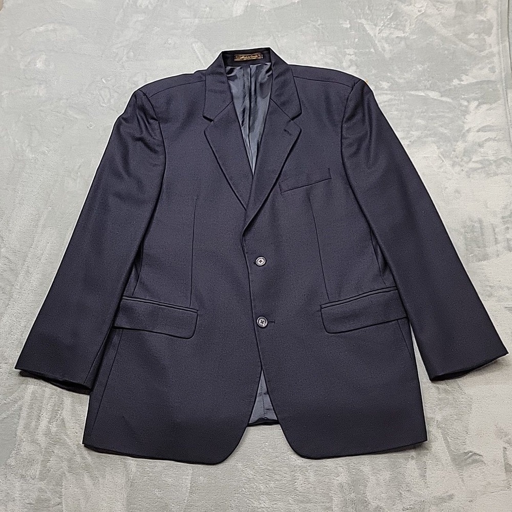 Ralph Ralph Lauren Jacket Mens 42L Navy Blue Wool Blazer Sport Coat Dillard's